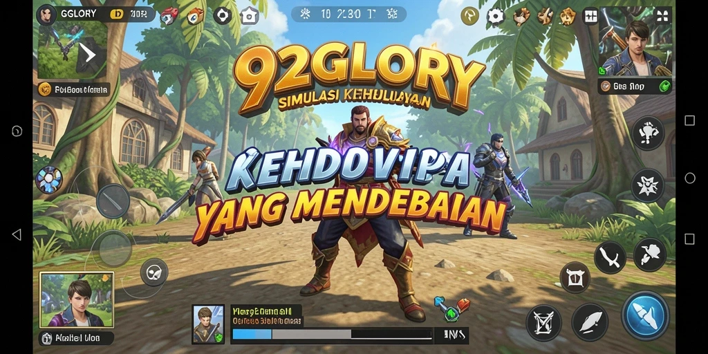 Screenshot utama 92GLORY menampilkan karakter dan lingkungan yang menarik.