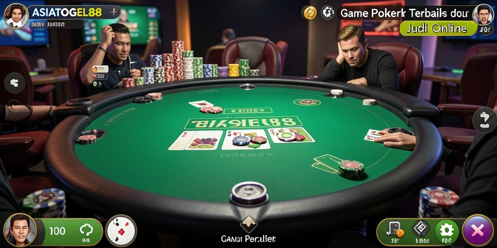 Tampilan gameplay seru ASIATOGEL88 saat bermain Poker.