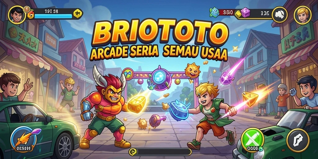 Tangkapan layar permainan BRIOTOTO menunjukkan gameplay yang dinamis dan menyenangkan.