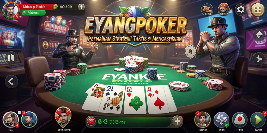 Tampilan gameplay yang seru dan mendebarkan di EYANGPOKER.
