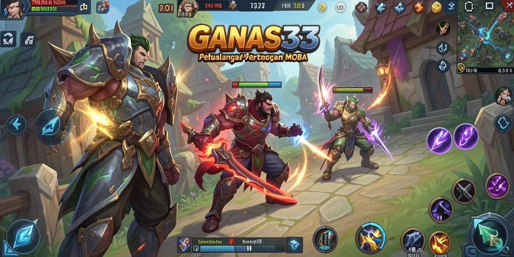 Gameplay seru di <strong>GANAS33</strong> dengan pertarungan tim yang intens.