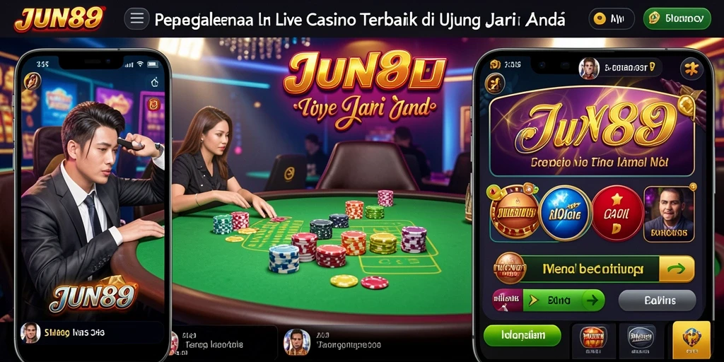 Tampilan gameplay Live Casino yang memukau dan interaktif.