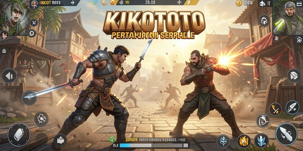 Screenshot KIKOTOTO menampilkan momen seru di arena Battle Royale.