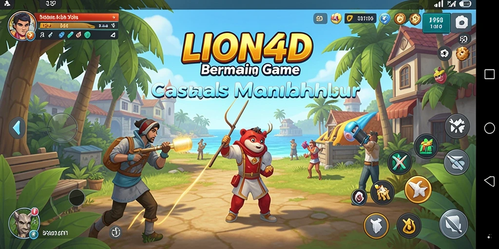 Tangkapan layar utama dari gameplay seru LION4D.