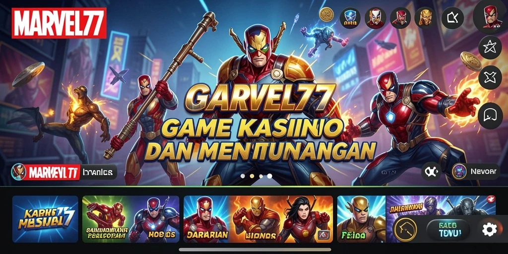 Screenshot gameplay <strong>MARVEL77</strong> menampilkan keseruan permainan kasino.