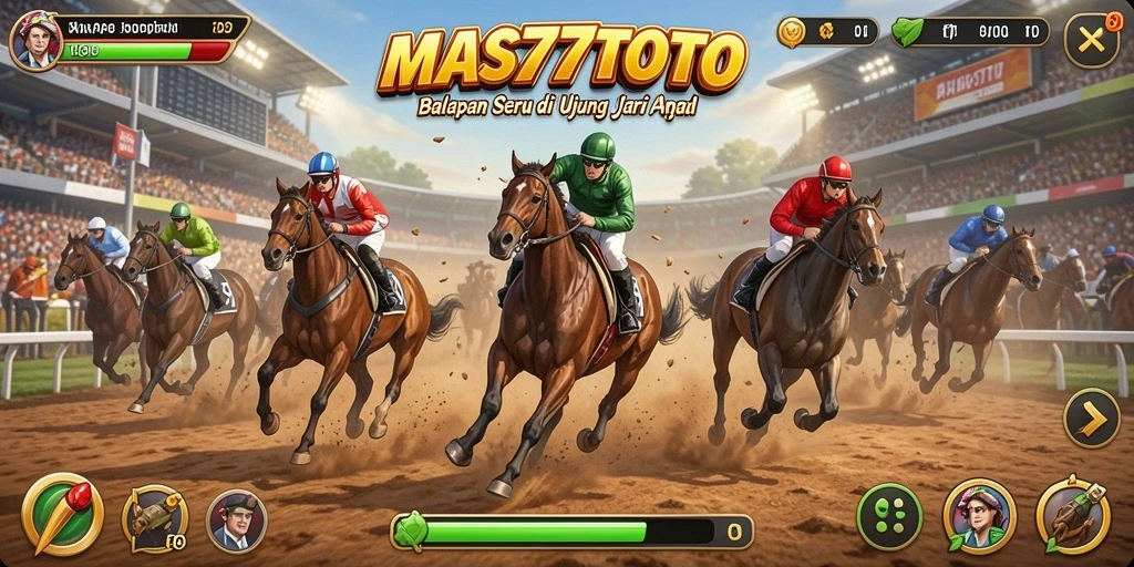 Tampilan seru dari gameplay balap di MAS77TOTO.