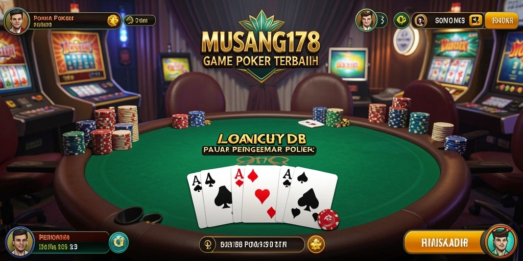 Tampilan menarik gameplay Poker di MUSANG178 dengan pemain aktif.