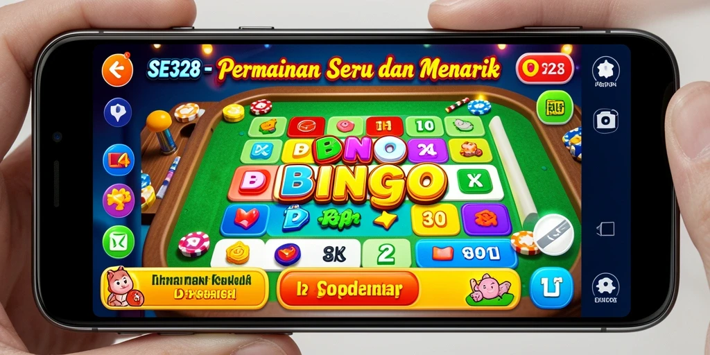 Screenshot SE328 menampilkan gameplay Bingo yang seru dan interaktif.