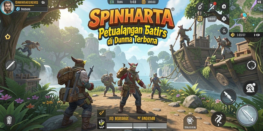 Menampilkan gameplay seru dalam dunia terbuka SPINHARTA.